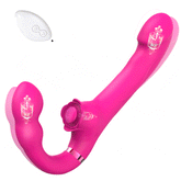 Estimulador de clítoris 3 en 1 con doble motor y vibrador para bragas